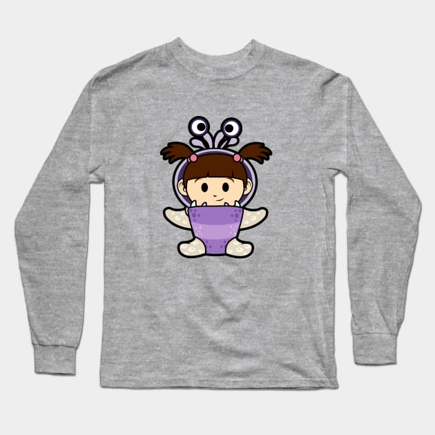 Boo Monsters Inc Long Sleeve T-Shirt by liora natalia